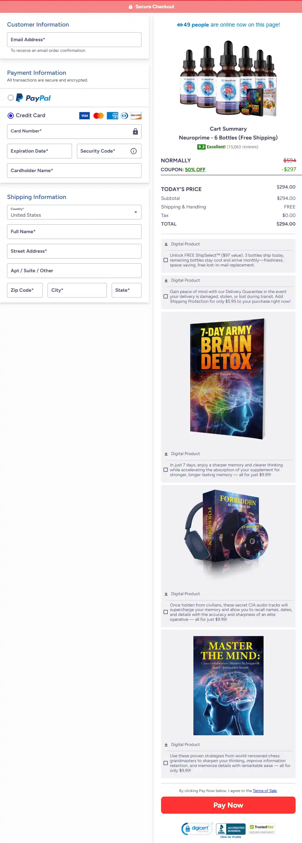 NeuroPrime NeuroPrime Order Page